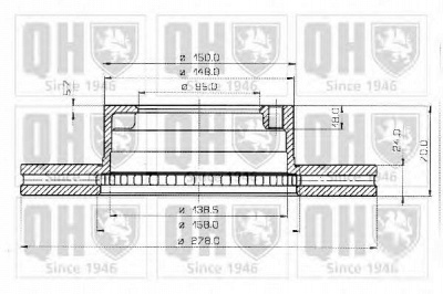 QUINTON HAZELL bdc3450 -  Тормозной диск